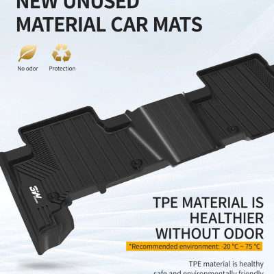 Thảm lót sàn xe ô tô TOYOTA RAV4 2013-2018 Nhãn hiệu Macsim 3W chất liệu nhựa TPE đúc khuôn cao cấp - màu đen