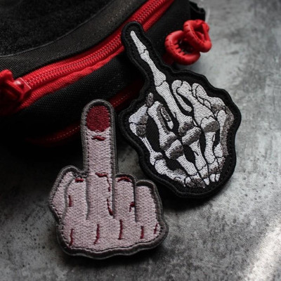 Patch_velcro ngón tay giữa dán quần áo_ba lô túi xách