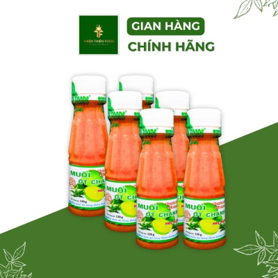 Combo 6 Chai Muối Ớt Chanh Đỏ Nha Trang 130gr