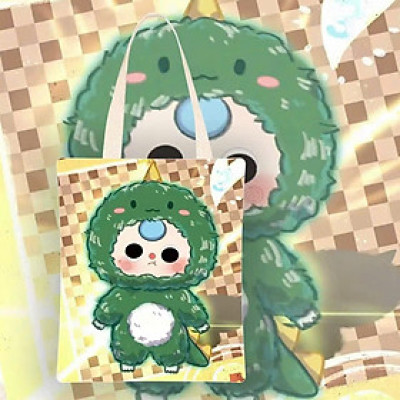 [KoSuyTu] Túi Vải Canvas Cao Cấp Hot Trend Họa Tiết Ba.By.Thr.ee - Size Lớn 35×40cm - Trẻ Trung, Đi Học, Đi Chơi