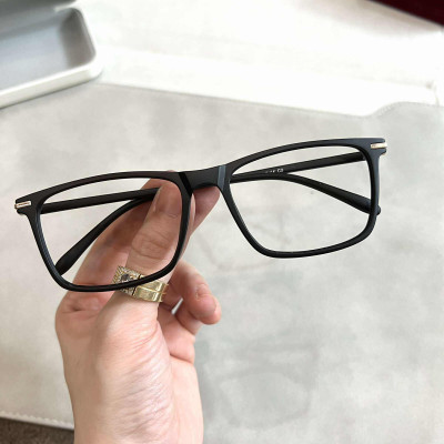 Kính gọng nhựa dẻo Hàn Quốc Mắt vuông to unisex màu đen nhám cho nam nữ
