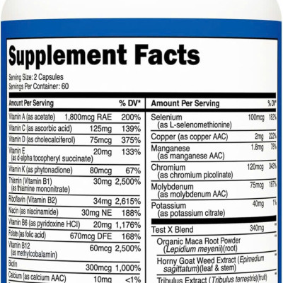 Viên Uống Nutricost Multi Vitamin For Men (120 Viên) Tăng Cường Miễn Dịch, Bổ Sung Vitamin | Nhập Khẩu Mỹ