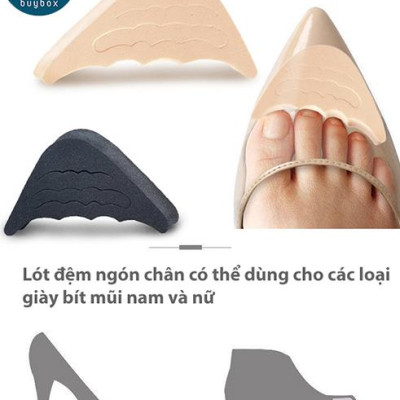 Combo 01 cặp lót mũi giày cao su non và 01 cặp lót gót chân 2 trong 1 - buybox - BBPK09&50