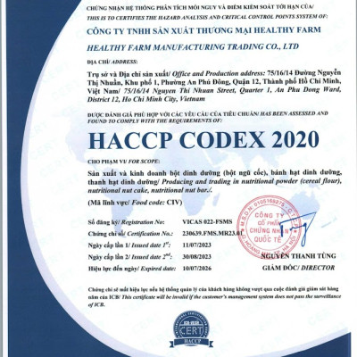 Ngũ Cốc Dinh Dưỡng Lợi Sữa Hana - Healthy Farm 652g