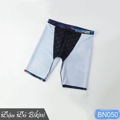 Quần bơi nam cao cấp, dáng lửng ngang gối, mẫu đa màu lập thể cá tính, thun bơi lạnh dày mát mịn co giãn cực tốt | BN050