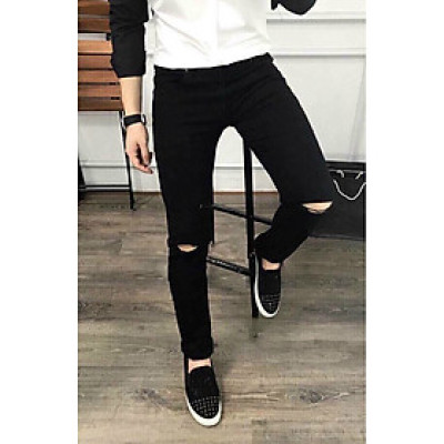 Jean đen rách gối