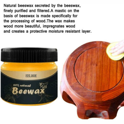 Sáp ong Beewax vệ sinh đánh bóng đồ gỗ nội thất chống thấm thành phần tự nhiên 103gr tặng kèm 2 khăn vải 