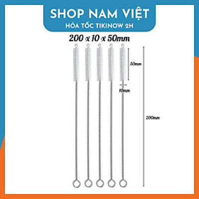 Combo 5 Cọ Rửa Ống Hút, Chổi Rửa Ống Nghiệm Đủ Kích Thước