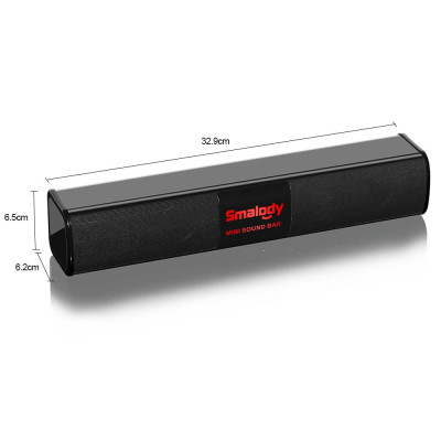 Loa Bluetooth không dây di động Smalody 10W Đèn LED đầy màu sắc âm thanh nổi Mini Soundbar  U Disk TF Card