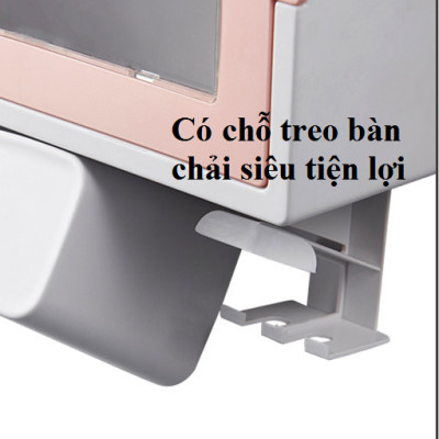 Hộp/ Kệ Đựng Vật Dụng Nhà Tắm Hình Mái Nhà  Sang Trọng Được Chọn Màu ( Tặng Kèm 3 Ly ) - PaKaSa