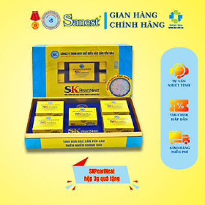 SKHPearlNest Khánh Hòa Đặc sản yến sào tinh chế hộp quà tặng (5 hộp 3g)