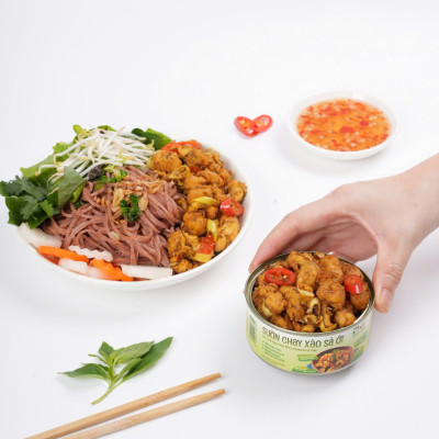 Sườn chay xào sả sớt thơm ngon đậm vị 100g Tâm Minh Foods