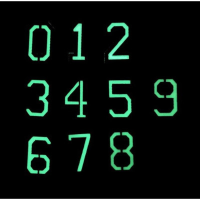 Patch_velcro số 0-9 cắt laser phát sáng gắn ba lô_túi xách