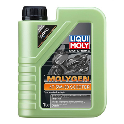 Dầu nhớt tổng hợp chuyên dụng cho xe tay ga Molygen Liqui Moly 1L 5W30 21718 - Mẫu mới, scooter, nhập Đức, mát xe