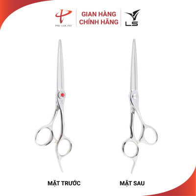 Kéo cắt tóc VLS FA43/6.0 lưỡi convex thẳng quai offset vênh đỡ ngón cố định - Hàng chính hãng