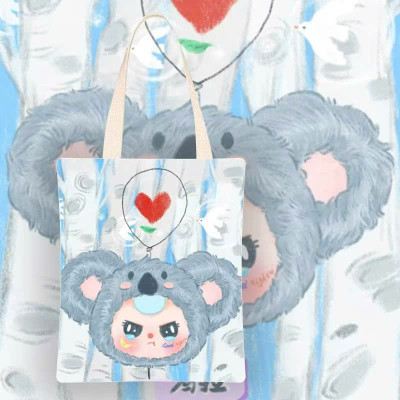 [KoSuyTu] Túi Vải Canvas Cao Cấp Hot Trend Họa Tiết Ba.By.Thr.ee - Size Lớn 35×40cm - Trẻ Trung, Đi Học, Đi Chơi