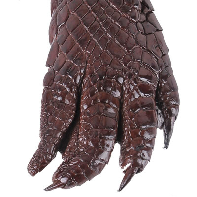 Móc khóa da cá sấu Huy Hoàng nguyên màu nâu đất HC8272