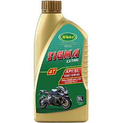 Nhớt Xe Số Nikko Sigma Extra 4T (Đồng) SAE 15W40 API: SL - 1 Lít
