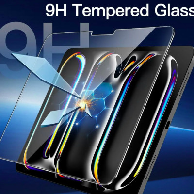 Miếng dán màn hình kính cường lực cho iPad Pro 13 inch M4 2024/ iPad Pro 11 inch M4 2024 hiệu Pro Glass (mỏng 0.2 mm, vát cạnh 2.5D, chống trầy, chống va đập - hàng nhập khẩu