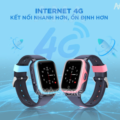 Đồng hồ Thông minh Trẻ em Học sinh Cao cấp Gọi Video call, Định vị Chính xác Vị trí 5-10m AMA Watch D31 Hàng nhập khẩu