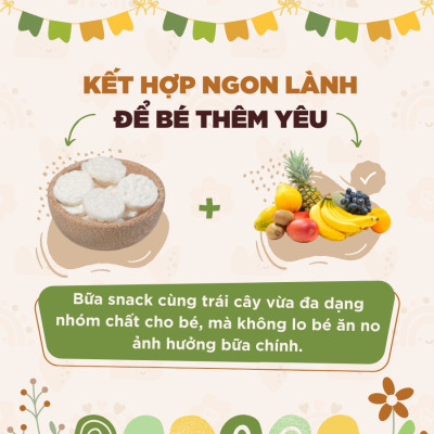 Bánh Snack Ăn Dặm Hữu Cơ Cho Bé GUfoods 40g - Thành Phần Gạo Organic, Không Gia Vị, Dễ Tiêu Hoá