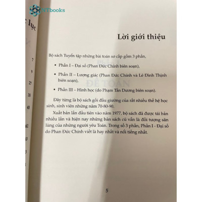 Sách Tuyển tập những bài toán sơ cấp Đại số chọn lọc tập 3 - Phan Đức Chính