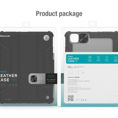 Bao da dành cho iPad iPro 11 (2021) M1 hàng chính hãng Nillkin Bumper Leather có nắp bảo vệ camera