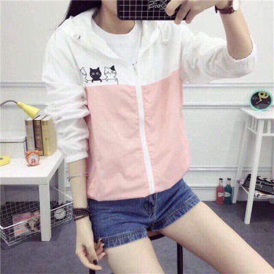 Áo khoát dù của nữ 3 Mèo Kitty rất hot dễ thương-A125