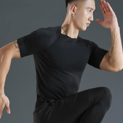 Áo bơi nam ngắn tay chống nắng, ổn định thân nhiệt