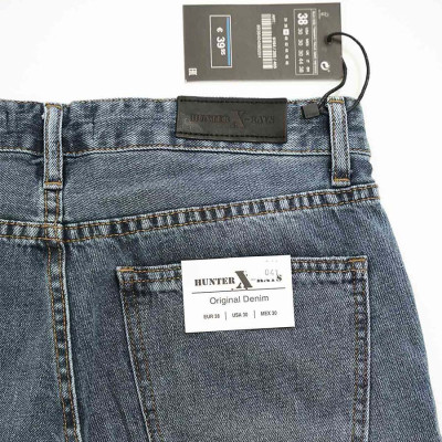 Quần Short Jeans Nam Cao Cấp HUNTER X-RAYS Form Slimfit Cotton MàuXanh Nhạt S41