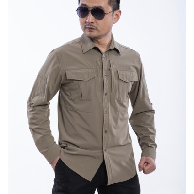 Áo sơ mi chiến thuật co giãn_nhanh khô_dã ngoại_phượt