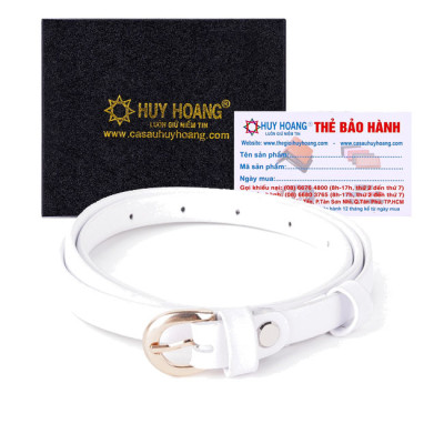 HJ5131-32-37-46 - Dây thắt lưng nữ Huy Hoàng da bò 1,5P màu cam, hồng, trắng, vàng
