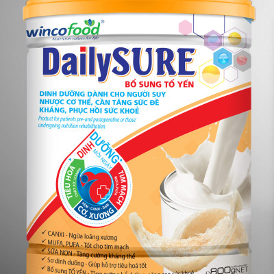 Sữa non bổ sung tổ yến Wincofood DailySURE (800g/lon)