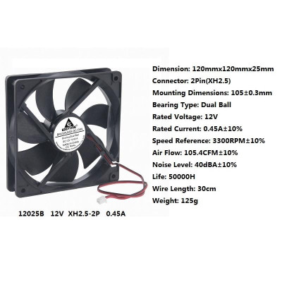 1 Pcs Gdstime Ball Bearing 11V DC Brushless Industrial Machine Cooling Fan 11mm x 11mm 3300RPM High Speed 1111 11cm 0.41A