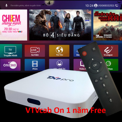 Android Tivi Box TXP Pro Truyền hình vtvcap On Bản Quyền HĐH Android 9 Ram 2G Rom 16G Chip Amlogic 905 - Hàng Chính Hãng
