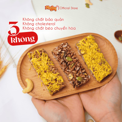 [COMBO MUA 4 TẶNG 1] Thanh gạo lứt chà bông/rong biển mix hạt Mailey 150g - Bánh gạo lứt ăn kiêng hỗ trợ giảm cân