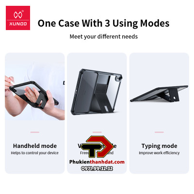 Ốp lưng chống sốc dành cho iPad Mini 7, iPad Mini 6 XUNDD có giá đỡ đa năng - Hàng chính hãng