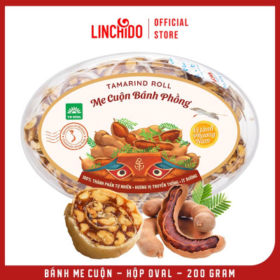 Bánh Me Cuộn - Đặc Sản Đồng Tháp - Hộp Oval - 200 Gram