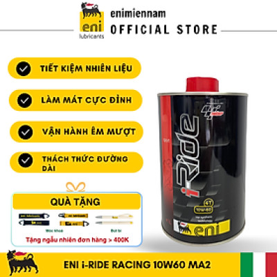 (HCM) Nhớt Eni I-Ride Racing 10W60 nhập khẩu Ý (lon thiếc)