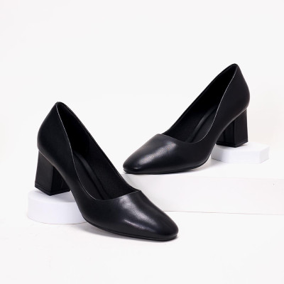 Giày nữ gót trụ BASSIC 5p PN22035