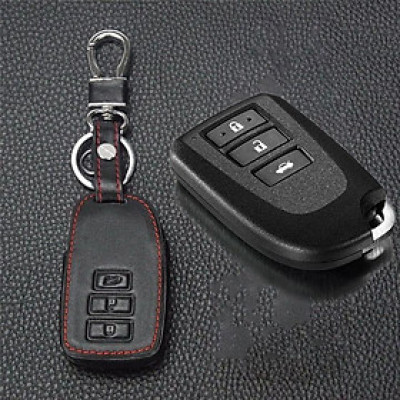 Bao da chìa khóa, da thật 4D, ốp da chìa khóa xe ô tô DÀNH CHO XE Toyota Vios 2019 đến nay