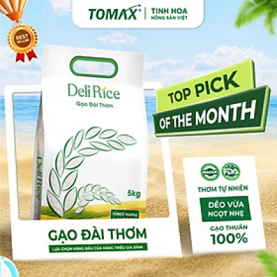 Gạo Đài Thơm TOMAX (5kg) - tơi xốp, dẻo cơm, thơm dịu