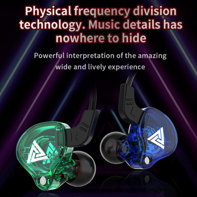 Tai nghe thể thao  để chạy với micrô 3,5 mm phổ thông HiFi QKZ AK6 