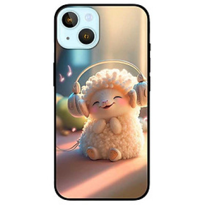 Ốp lưng cho IPhone 12 - 12 Pro - 12 Pro Max - 13 Mini - 13 - 13 Pro - 13 Pro Max - Cừu Cười - Hàng Chính Hãng
