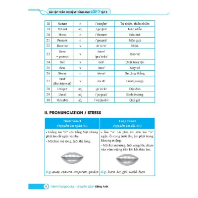 Sách - Global Success - Bài Tập Trắc Nghiệm Tiếng Anh Lớp 7 - Có Đáp Án - Tập 1 - Minh Thắng
