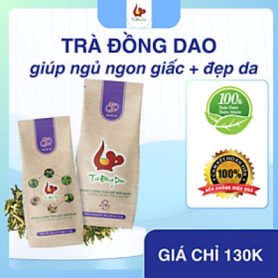 trà giúp ngủ ngon giấc đẹp da, Trà Đồng Dao bổ sung nhiều tim sen và các loại thảo dược quý hiếm giúp lấy lại giấc ngủ ngon an lành, túi 33 gói