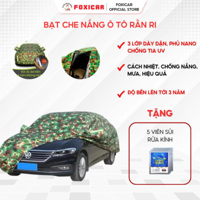 Bạt phủ xe ô tô vải Dù rằn ri chất liệu polyester siêu bền cao cấp chống xước,chống nắng,chống nước