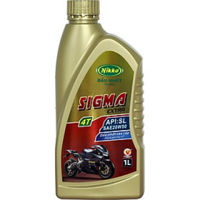 Nhớt Xe Số Nikko Sigma Extra 4T (Đồng) SAE 20W50 API: SL 0.8L