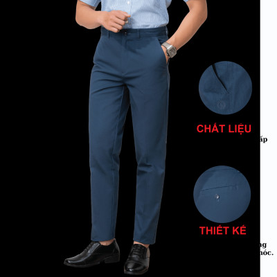 Quần kaki nam ALIGRO chất liệu kaki mềm mịn cao cấp dáng slimfit màu xanh đen ALGK063
