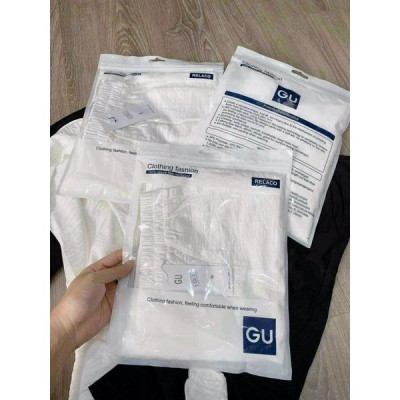 Quần culotte ống suông chất liệu đũi cạp chun sau thoáng mát tôn dáng